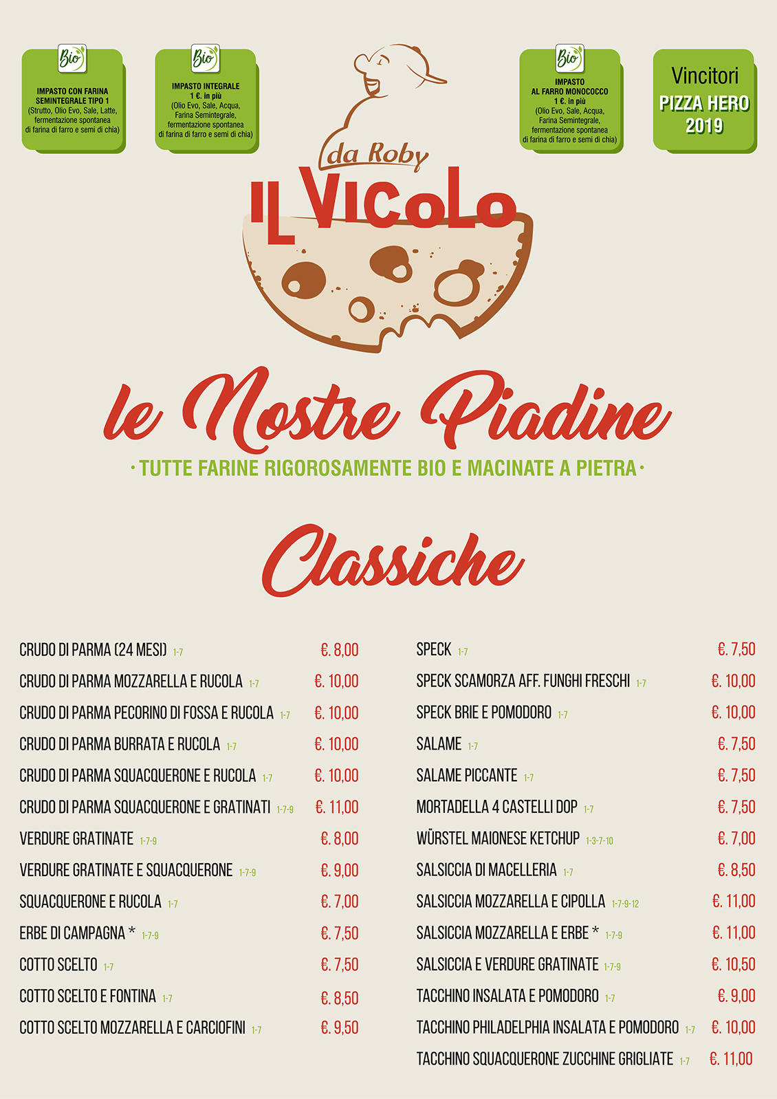 menu fronte
