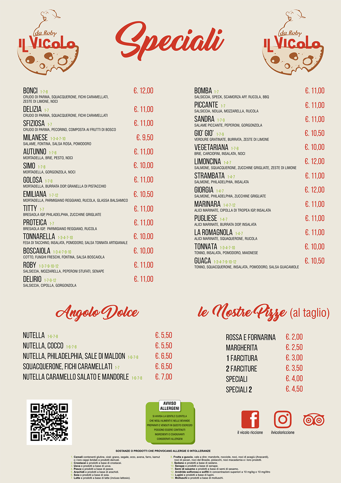 menu retro